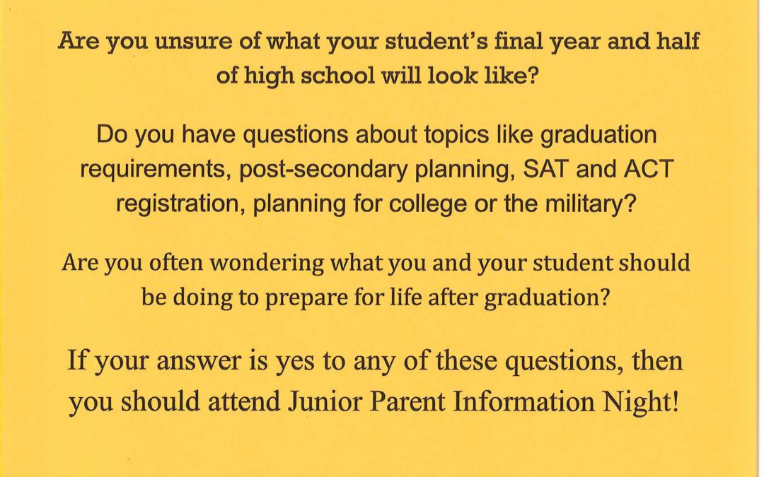 Junior Parent Information Night