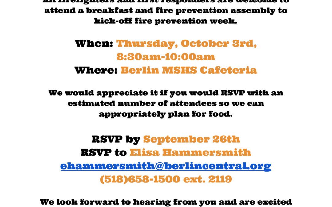 Fire Prevention Kick-off Breakfast