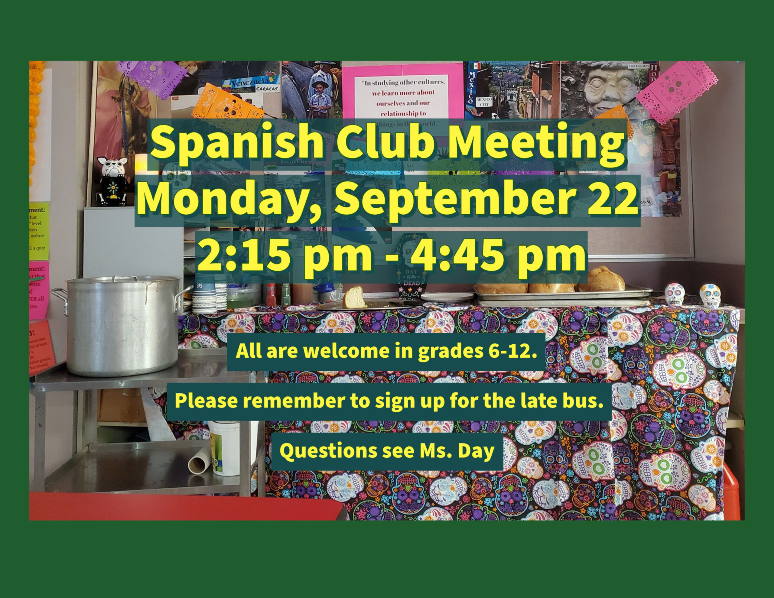 Spanish Club Meeting 9/22 | Berlin Central School District