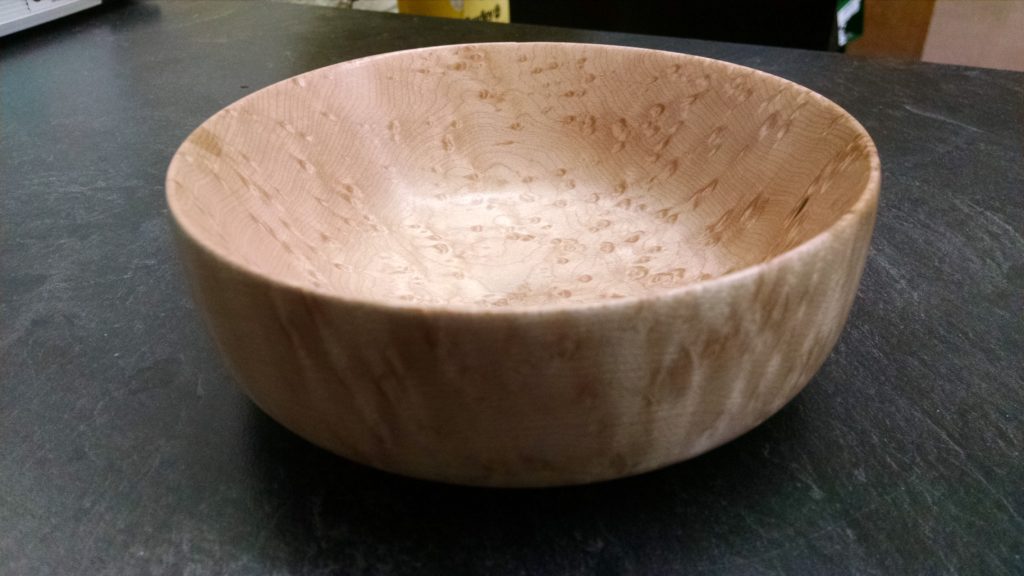 Turned wood bowl