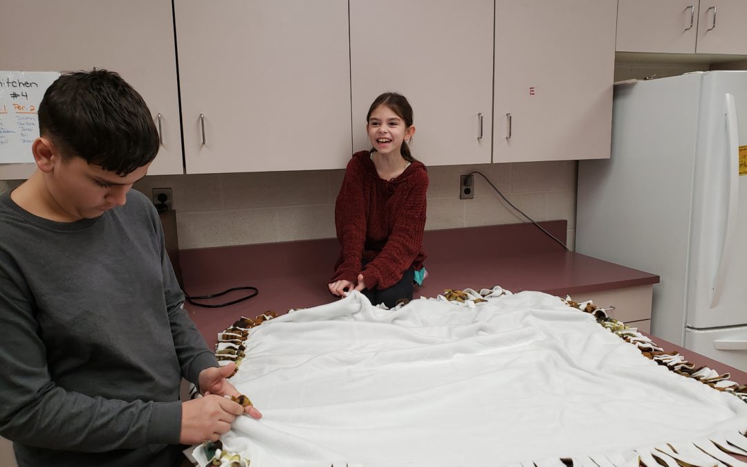 FCCLA members make no-sew blankets for Ronald McDonald House