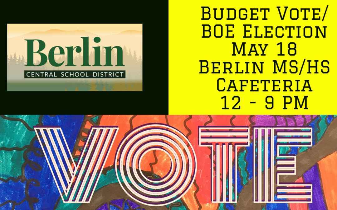 Budget Vote and BOE Election at BMHS Cafeteria Today 5/18