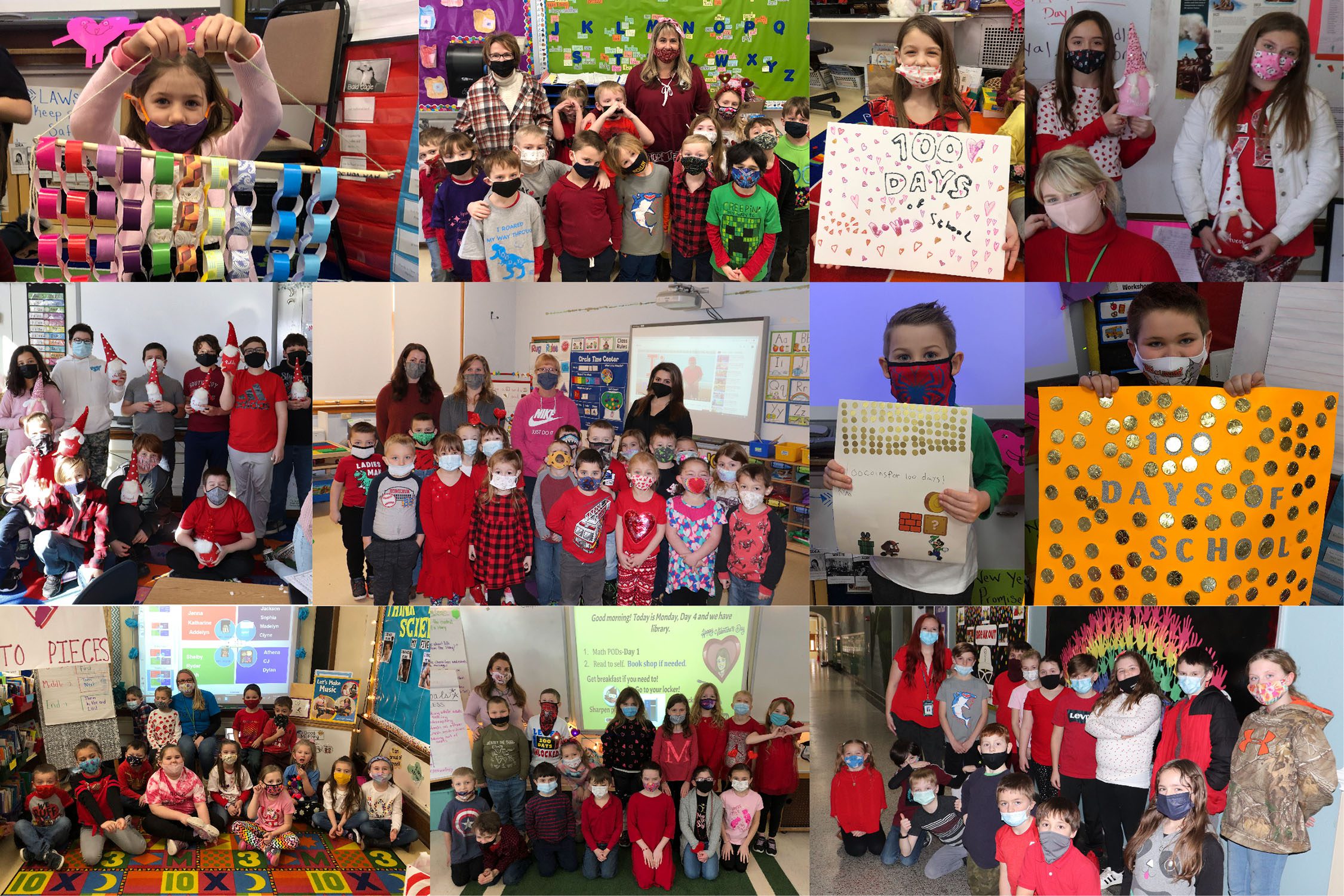 BES Marks 100th Day Of School On Valentines Day Berlin Central School 