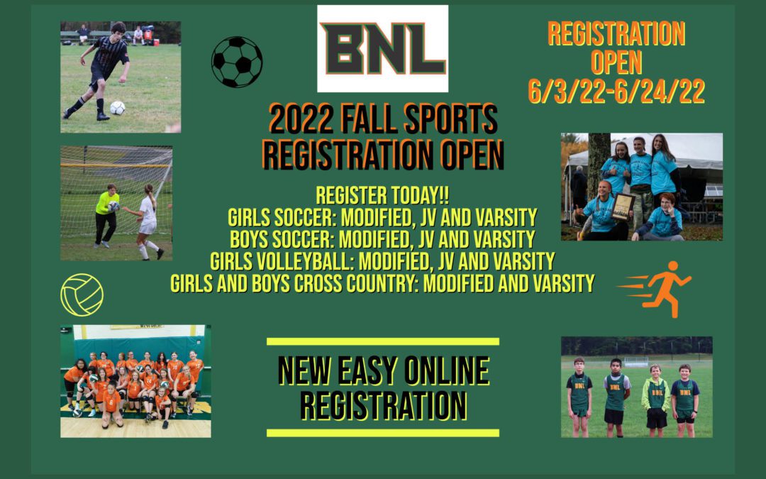 Sign Up For Fall 2022 Sports Today!