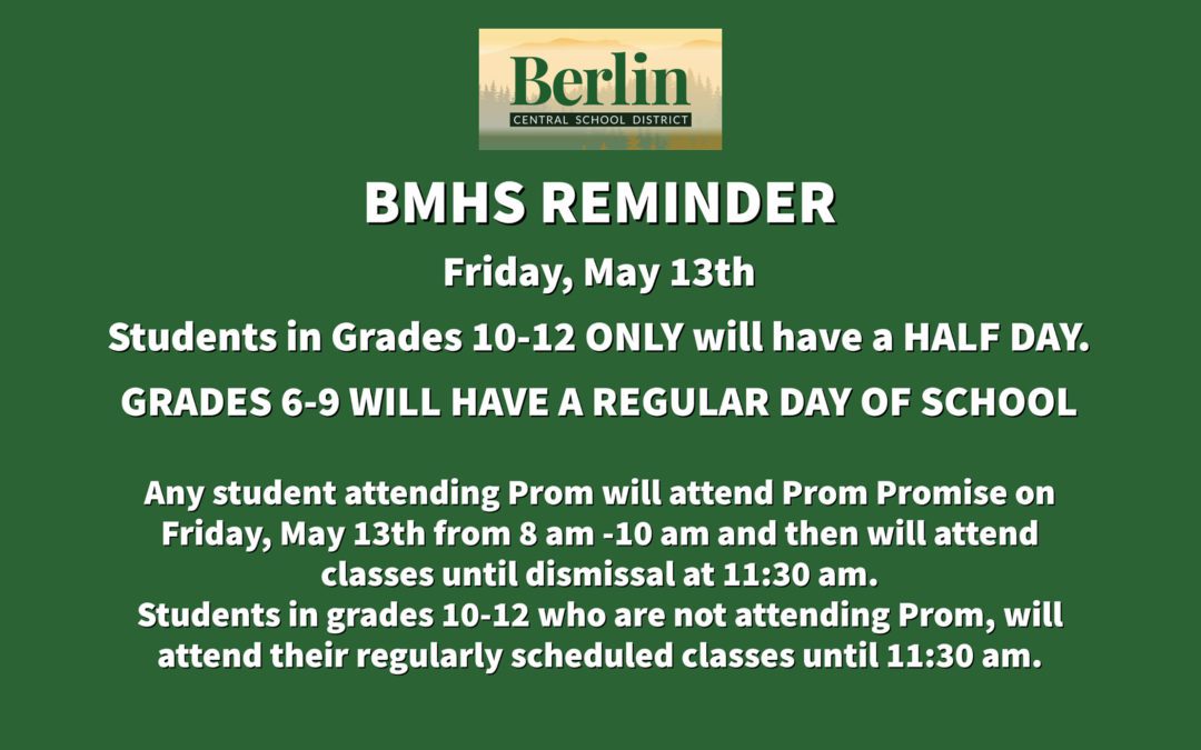 Important Announcement From BMHS Principal Brownell