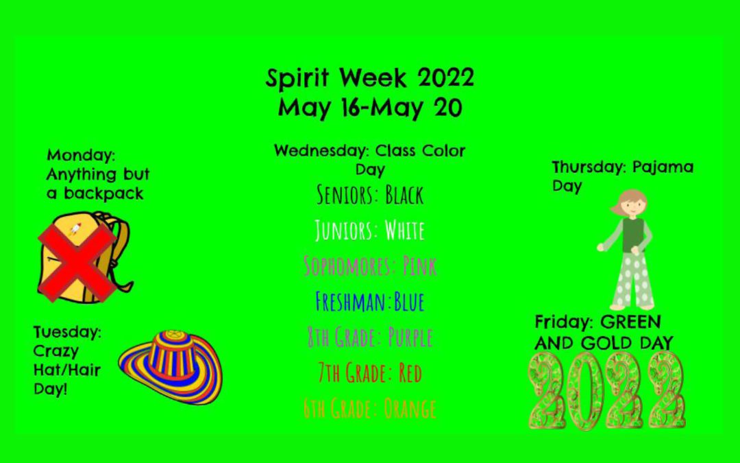 BMHS Spirit Week 5/16-5/20