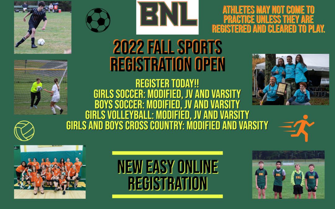 Register for BNL Fall Sports TODAY!