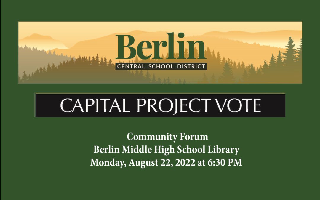 BCSD Capital Project Forum TODAY