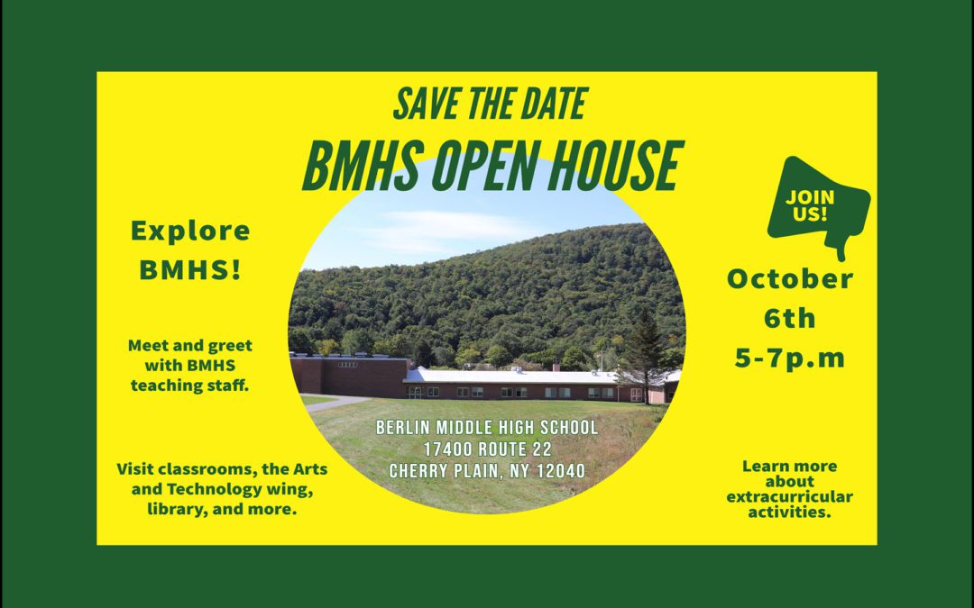 Save the Date BMHS Open House 10/6