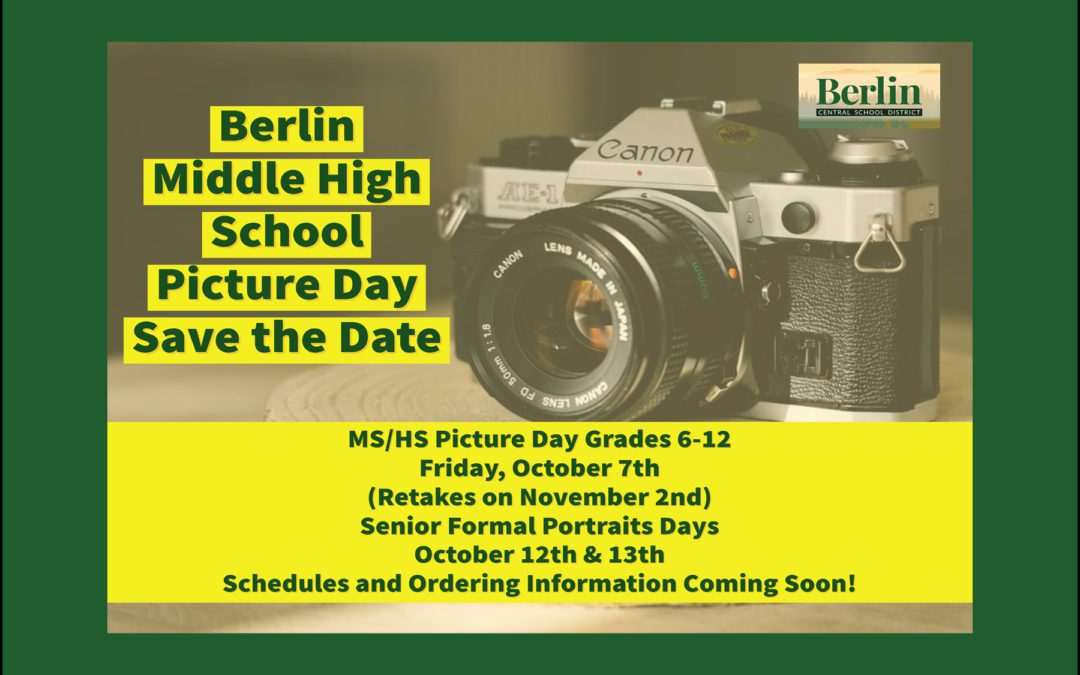 BMHS Picture Day Save the Date
