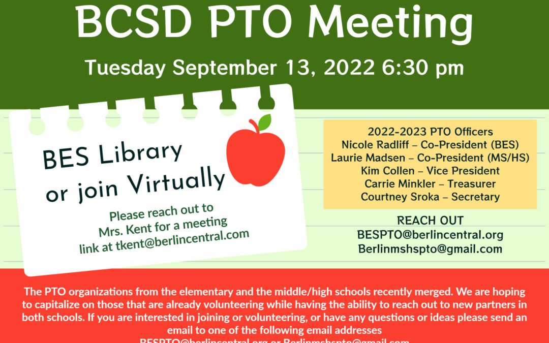 BCSD PTO Meeting 9/13