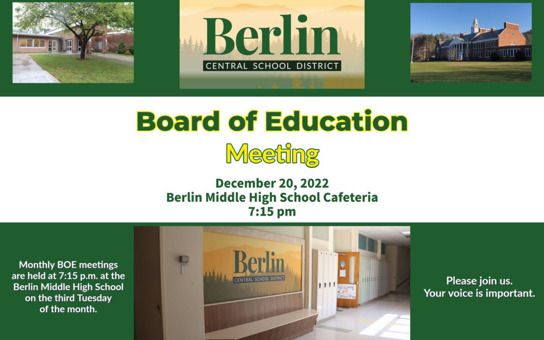 Board of Education Meeting 12/20