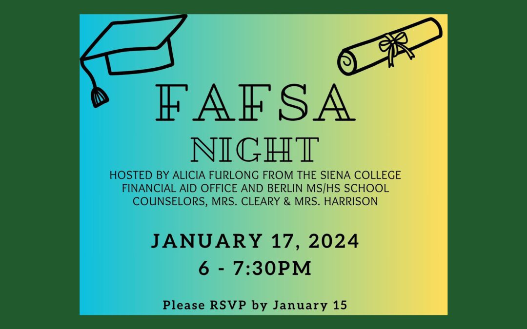 BHS Announces FAFSA Night 1/17/24