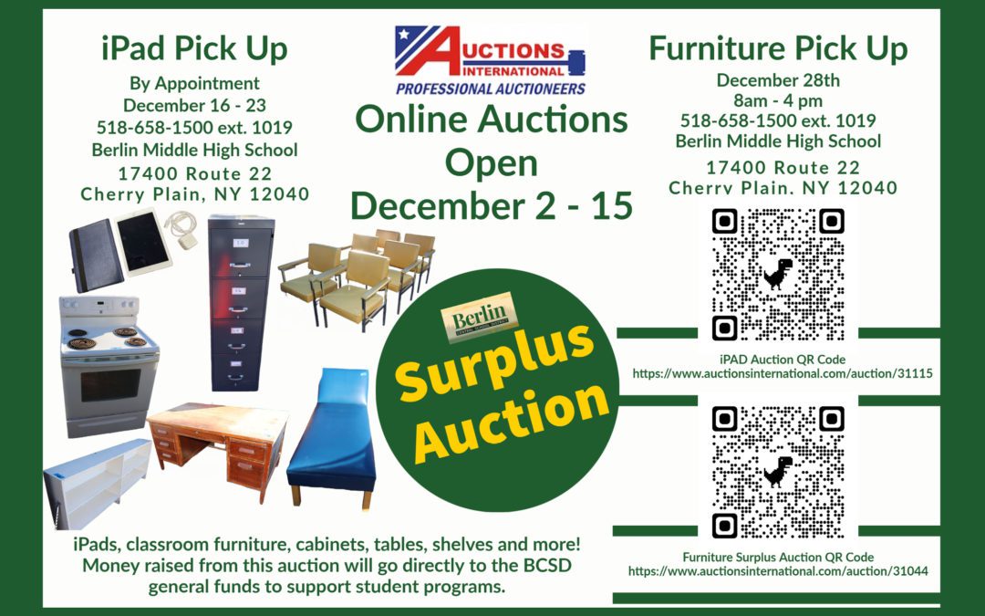 BCSD is holding an Online Surplus Auction