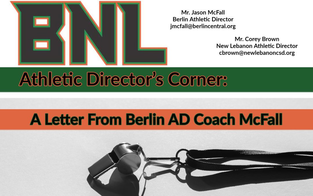 BNL AD Coach McFall’s Introduction Letter to the BNL Community