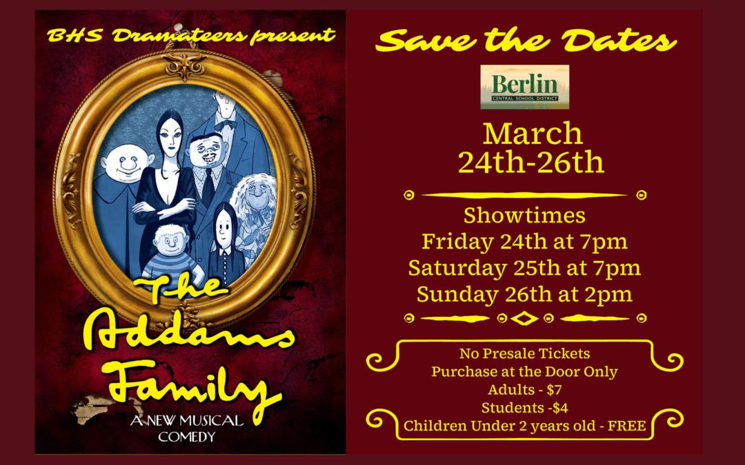 The Berlin Dramateers’ Addams Family” Is This Weekend!