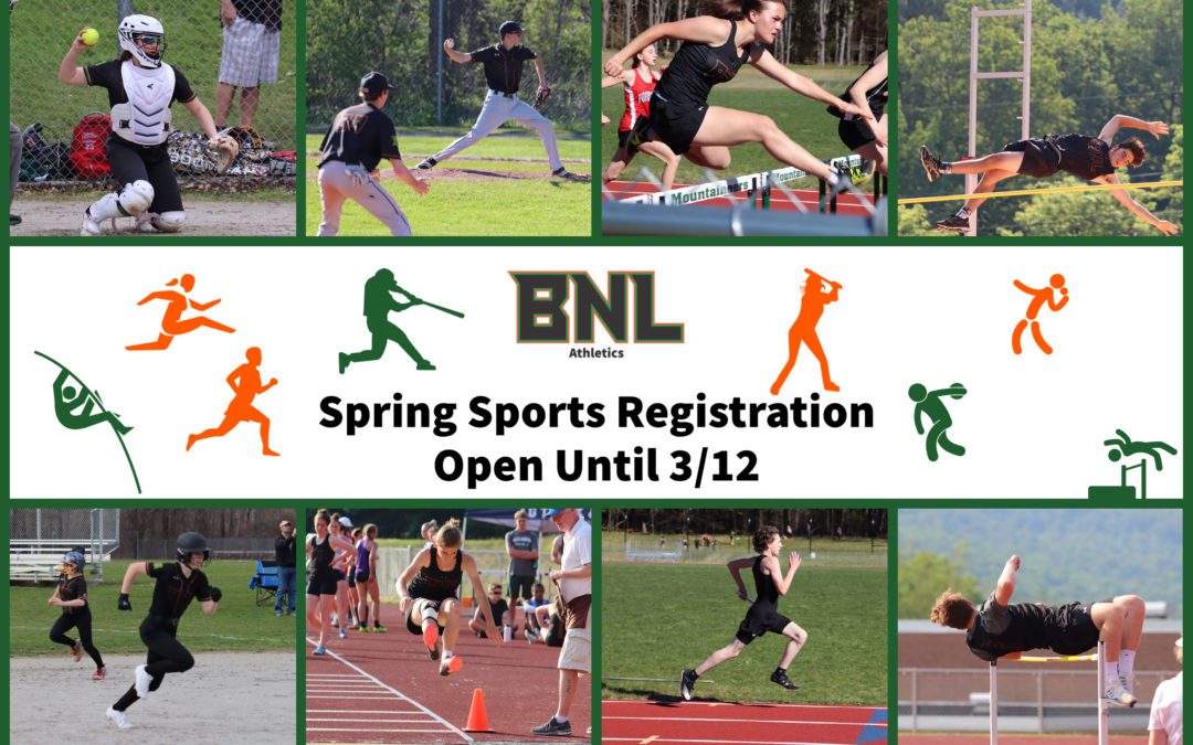 Register for Spring Sports TODAY!