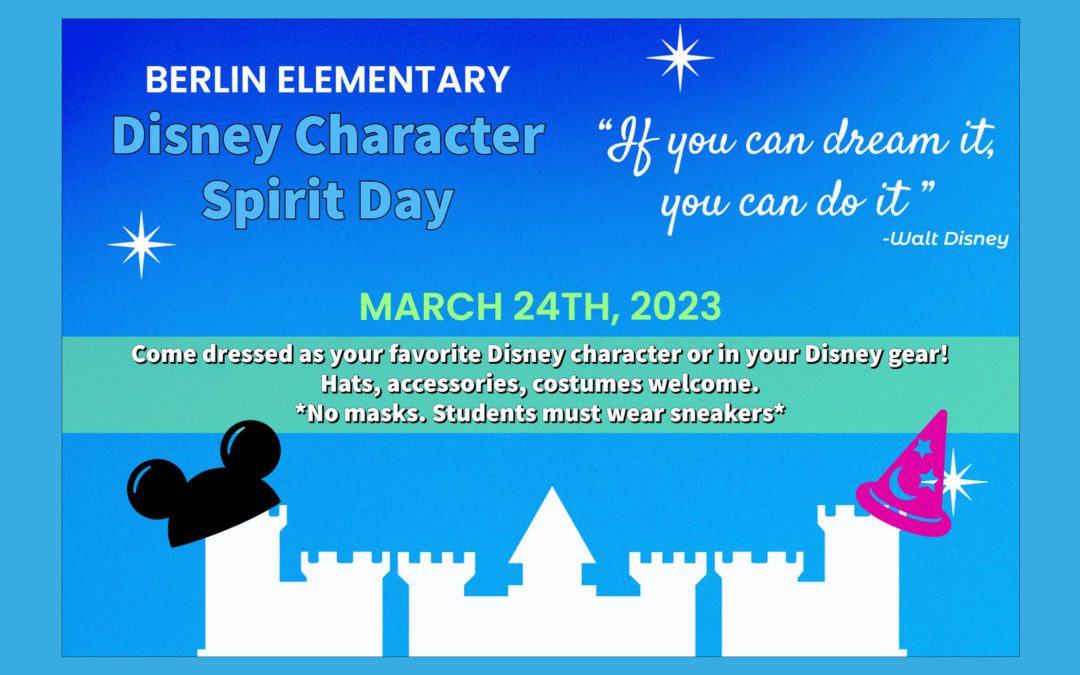 BES Disney Character Spirit Day 3/24