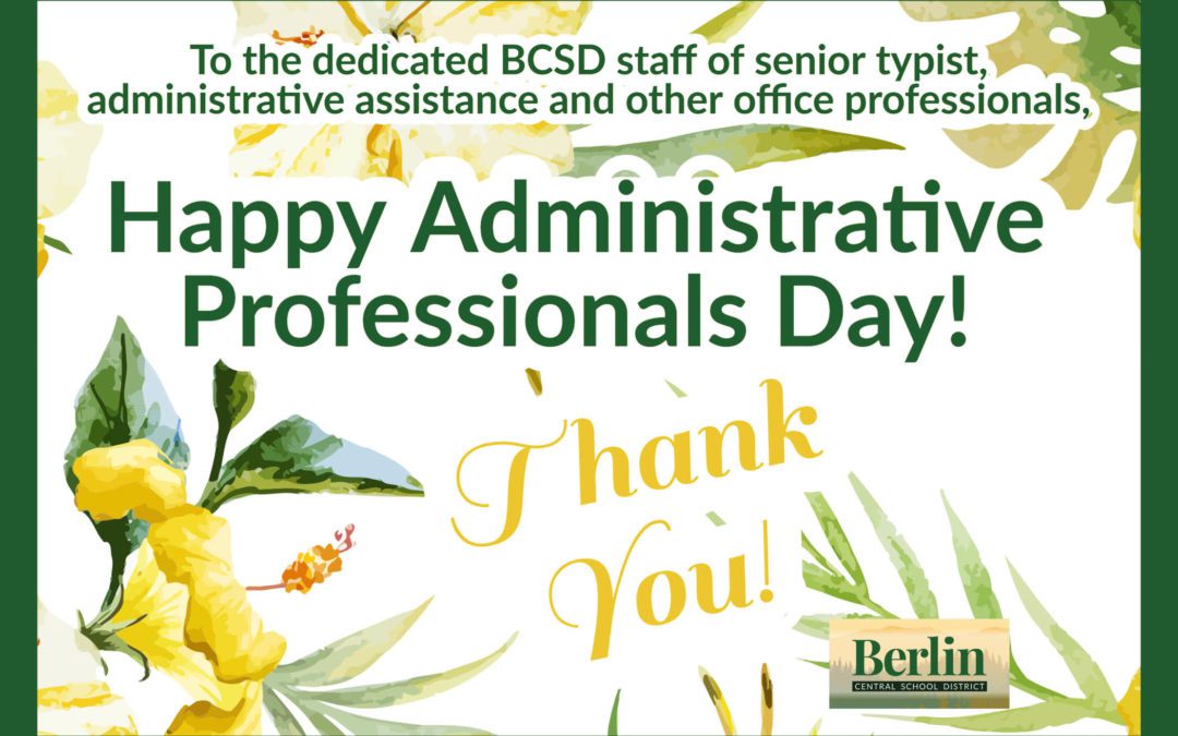 Thank You BCSD Administrative Professionals!
