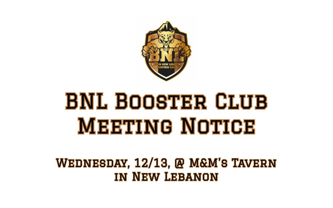 BNL Booster Club Meeting 12/13