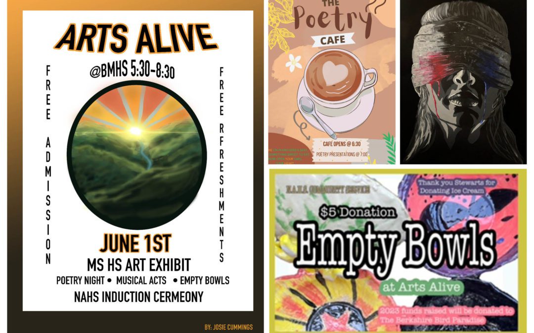 Save the Date BMHS Mountaineers and Families: Arts Alive & Poetry Cafe June 1st!