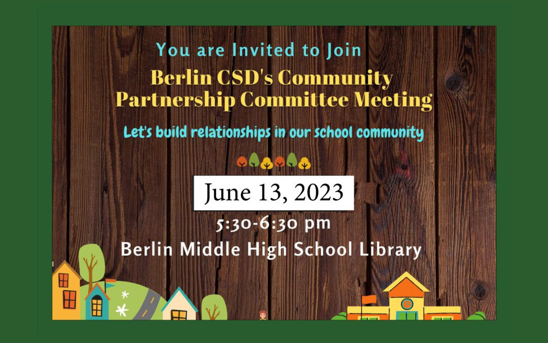 Community Partnership Meeting POSTPONED UNTIL 6/13