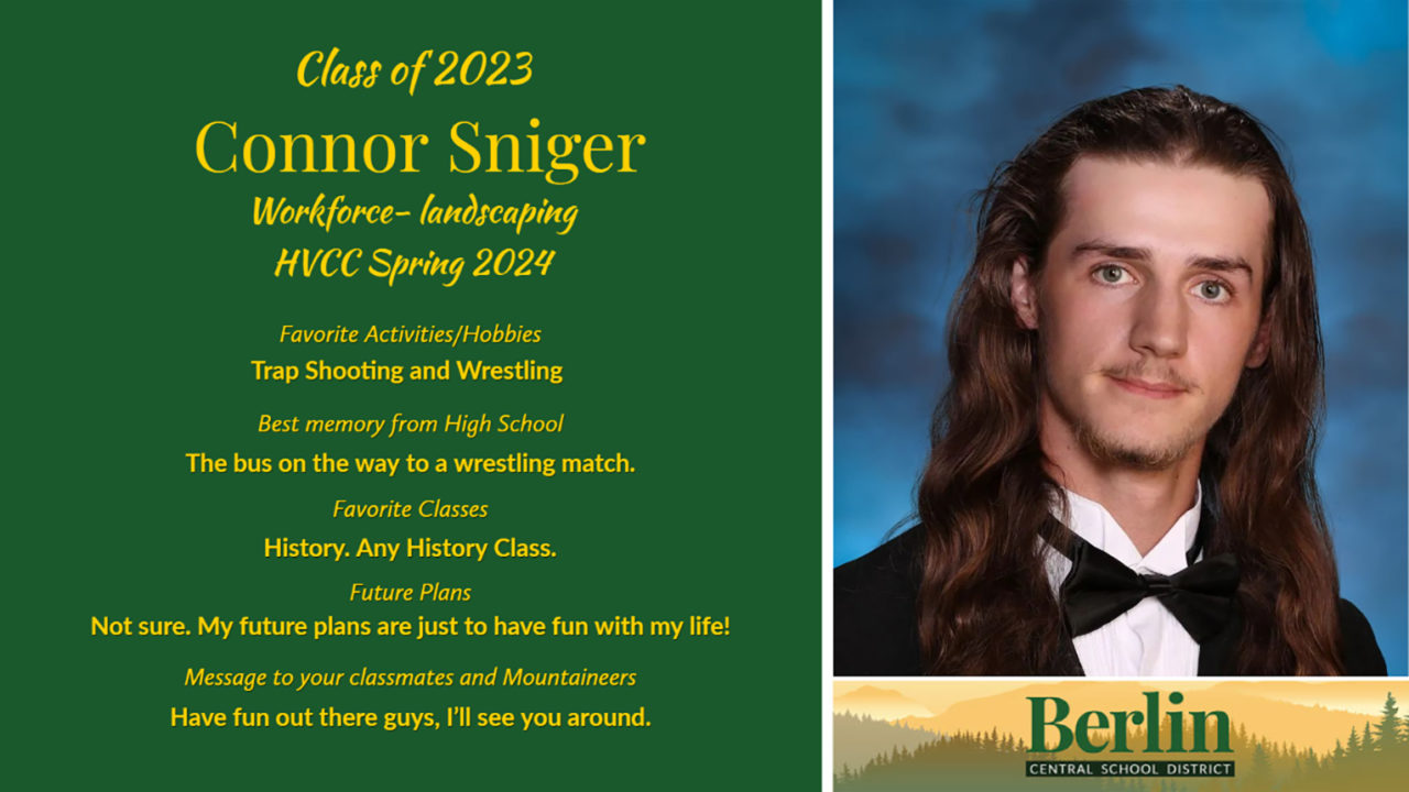 Class of 2023 Spotlight Countdown to Graduation | Berlin Central School ...