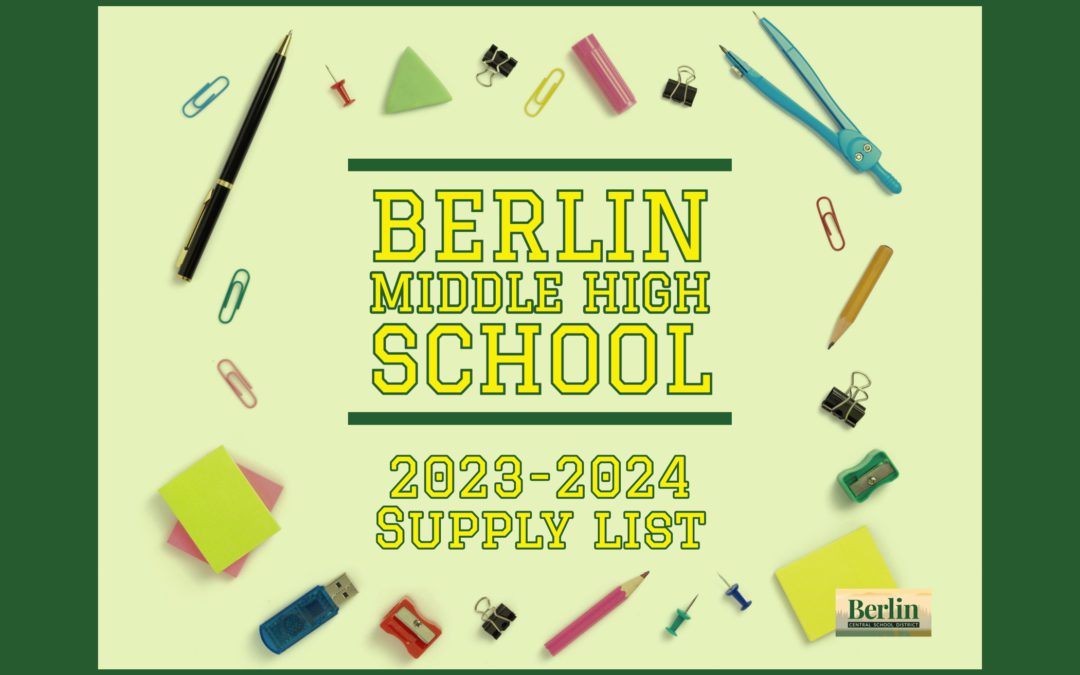 BMHS 2023-2024 School Supply List