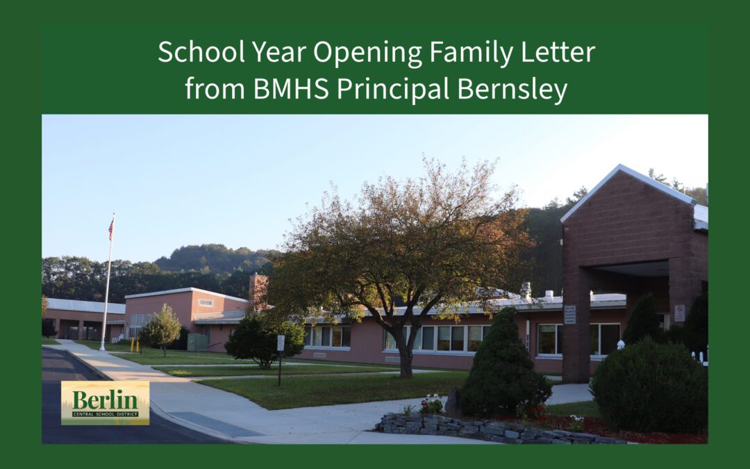BMHS Family Letter from Principal Bernsley
