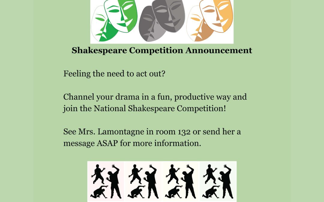 BHS Announces National Shakespeare Competition