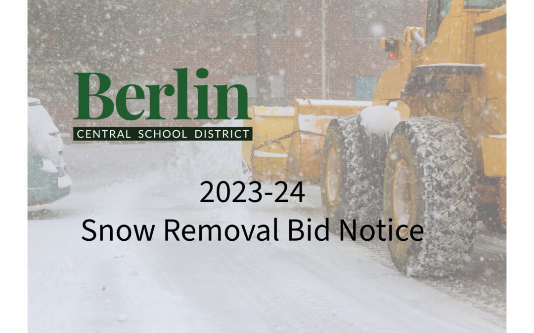 Snow Removal Bid Notice 2023-24