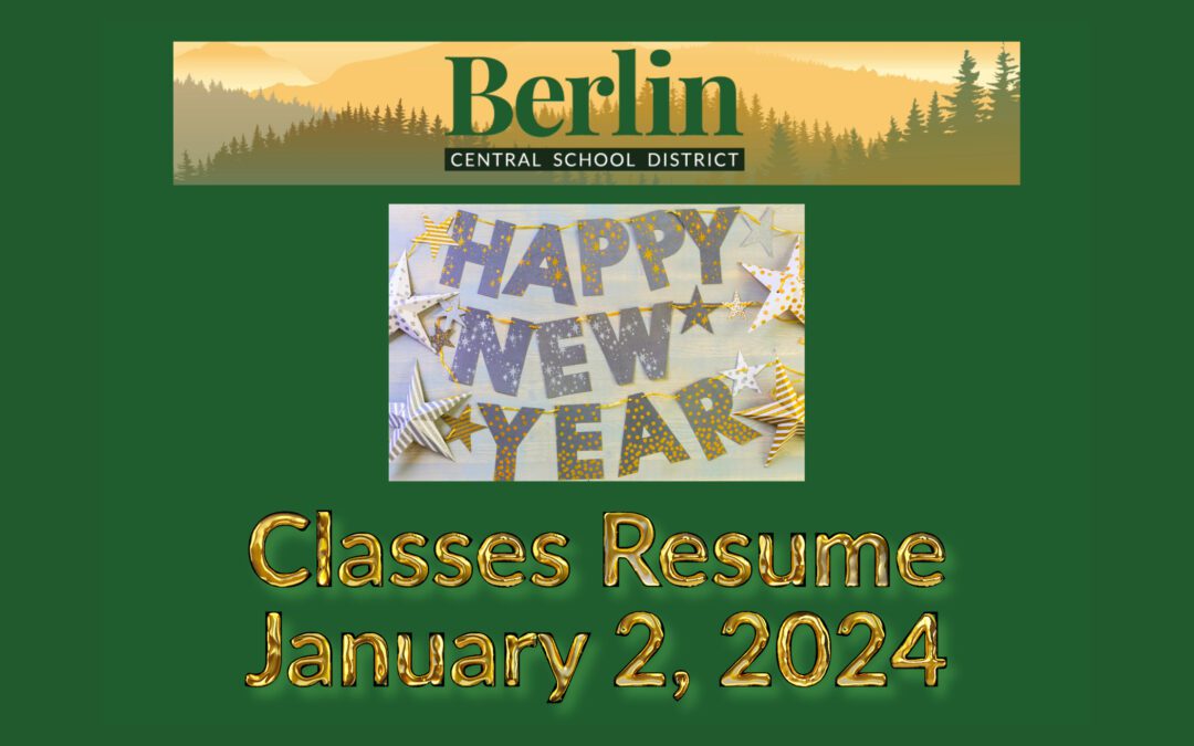 Classes Resume January 2, 2024