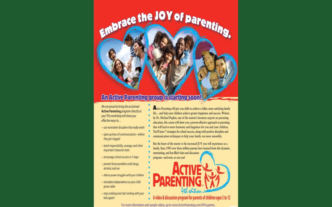 Free Active Parenting Workshop for Parents of Children Ages 5-12