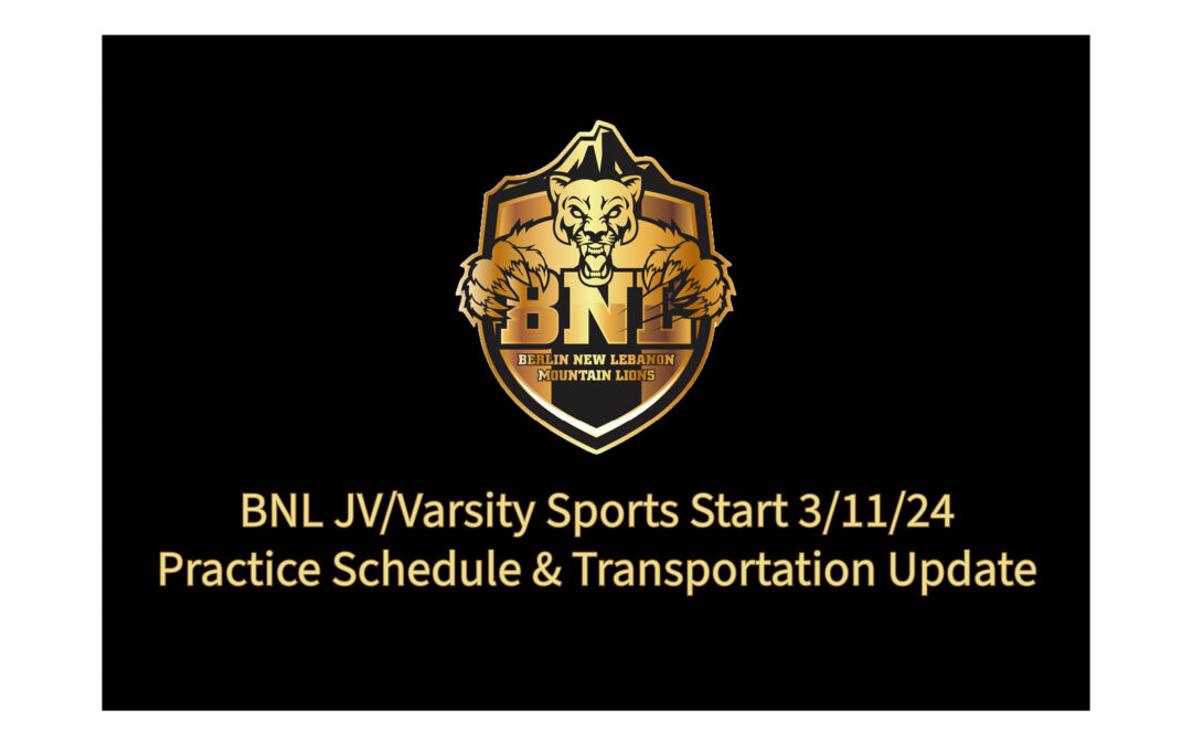 BNL JV/ Varsity Spring Sports Transportation and Information