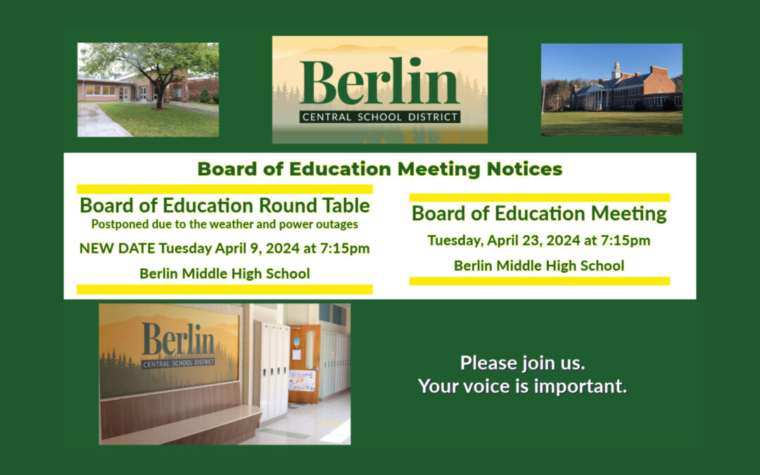 Board of Education Meeting Notices