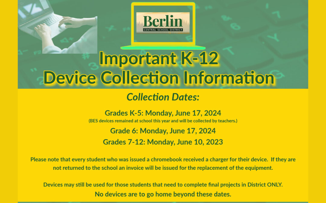 BCSD Device Collection Dates