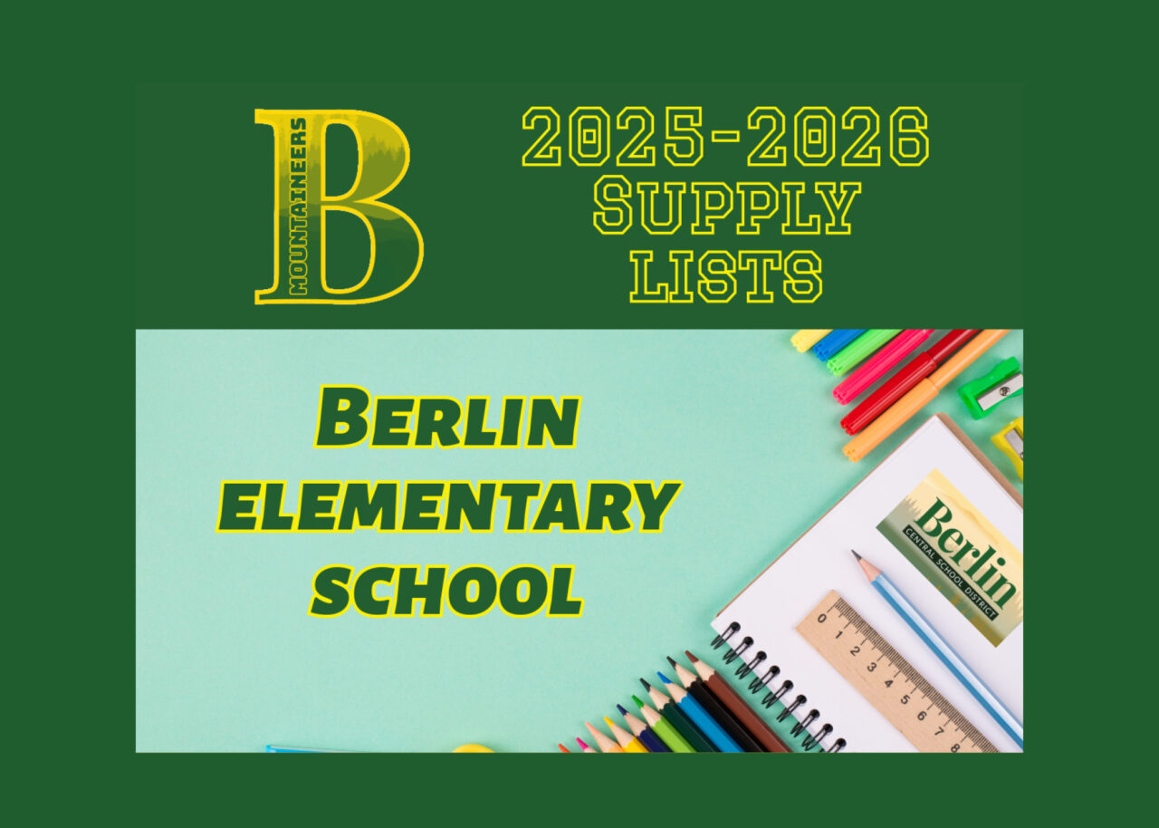 Berlin Elementary School 2025-26 Supply List | Berlin Central School ...