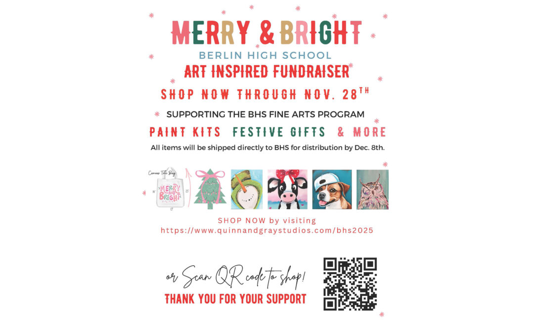 Art Department Fundraiser ONE week ONLY 11/20 – 11/28