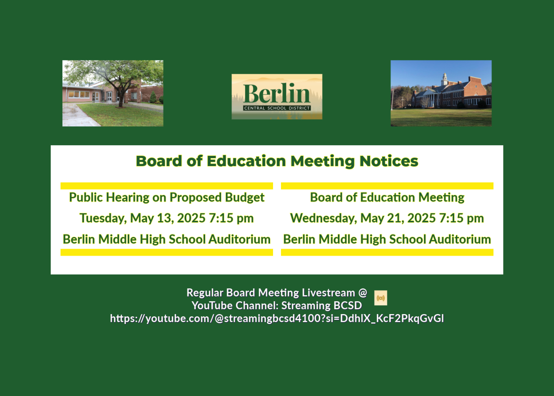 Board of Education | Berlin Central School District