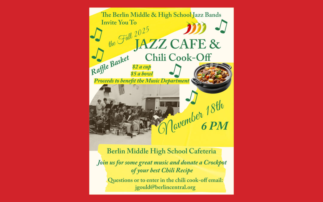 BMHS Jazz Café & Chili Cook-Off November 18, 6 pm