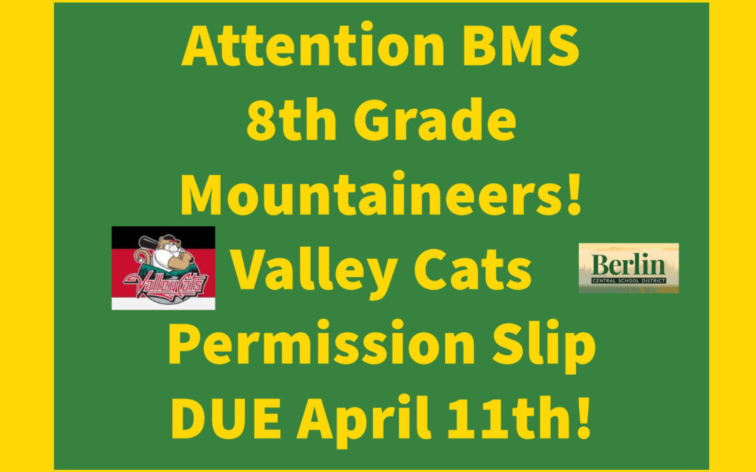 Attention BMS 8th Grade Mountaineers!