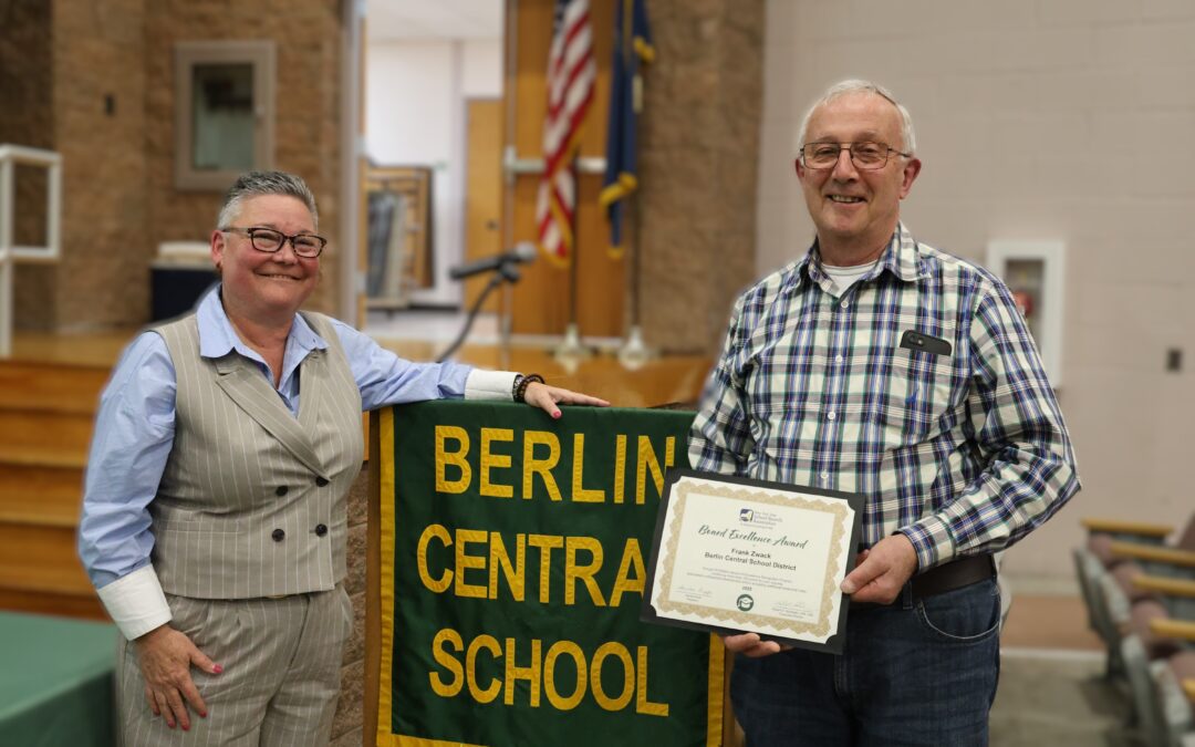 BCSD BOE Vice President Mr. Zwack Recognized by NYSSBA