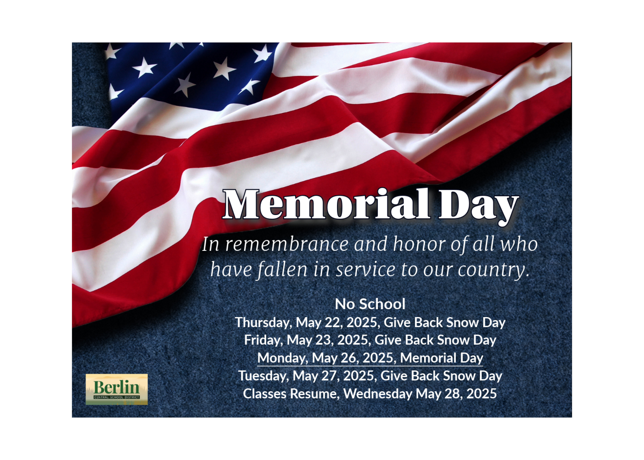 Calendar Reminder | Berlin Central School District