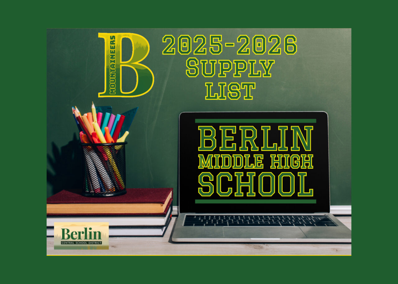 2025 2026 BCSD School Supply Lists Berlin Central School District