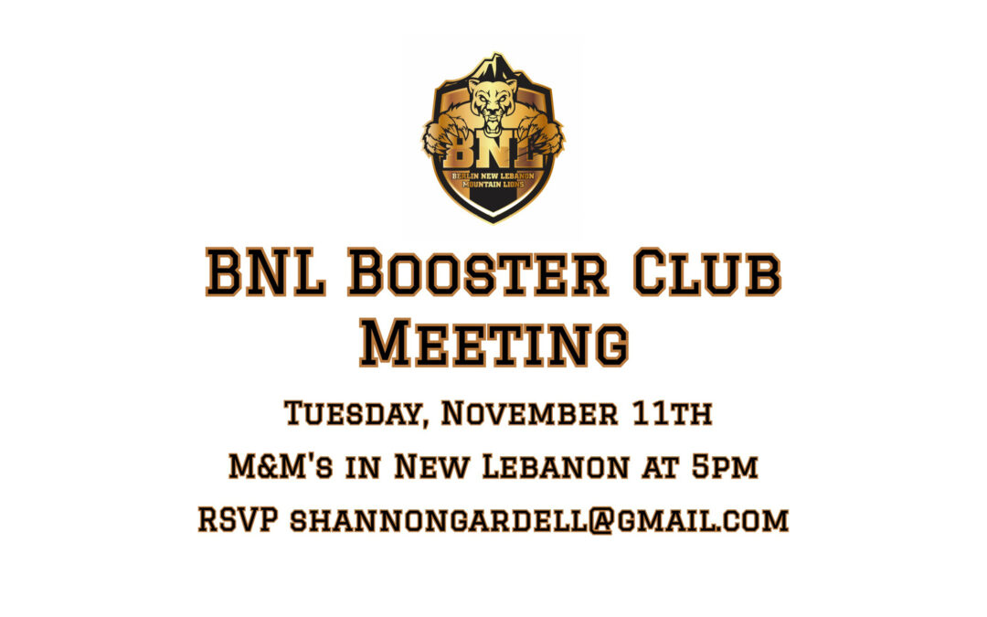 BNL Booster Club Meeting 11/11