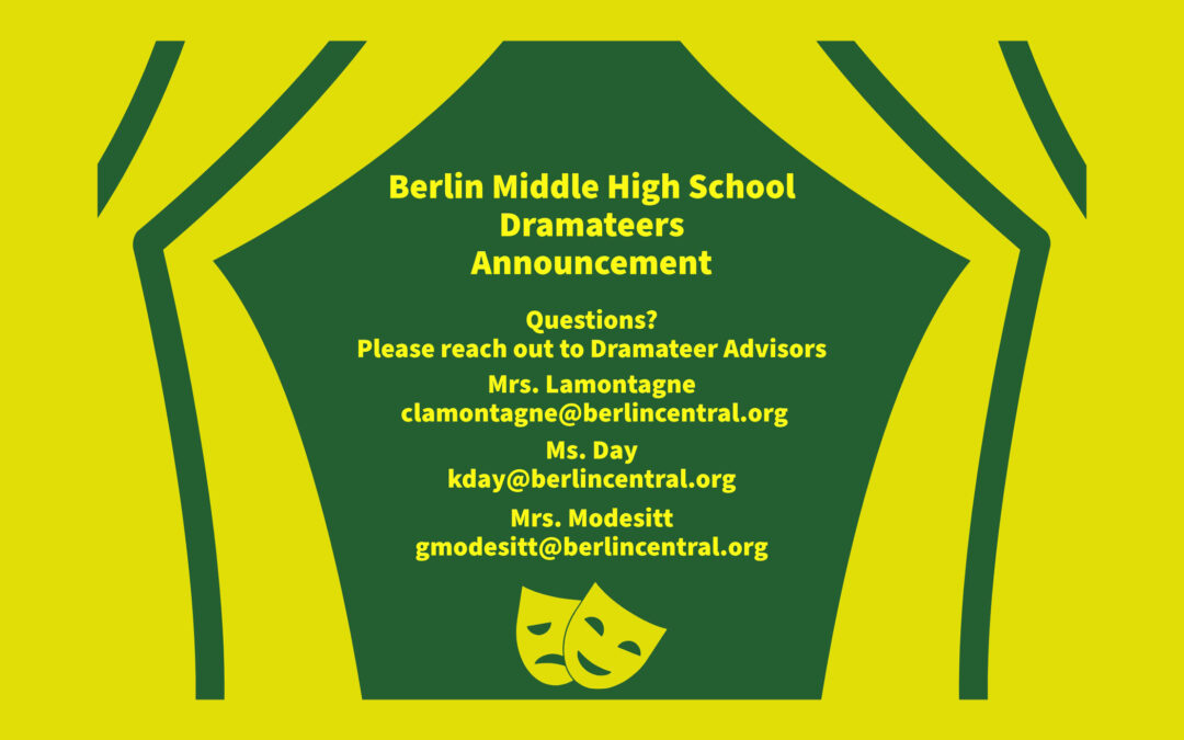 Dramateers Announcement Week of 11/10