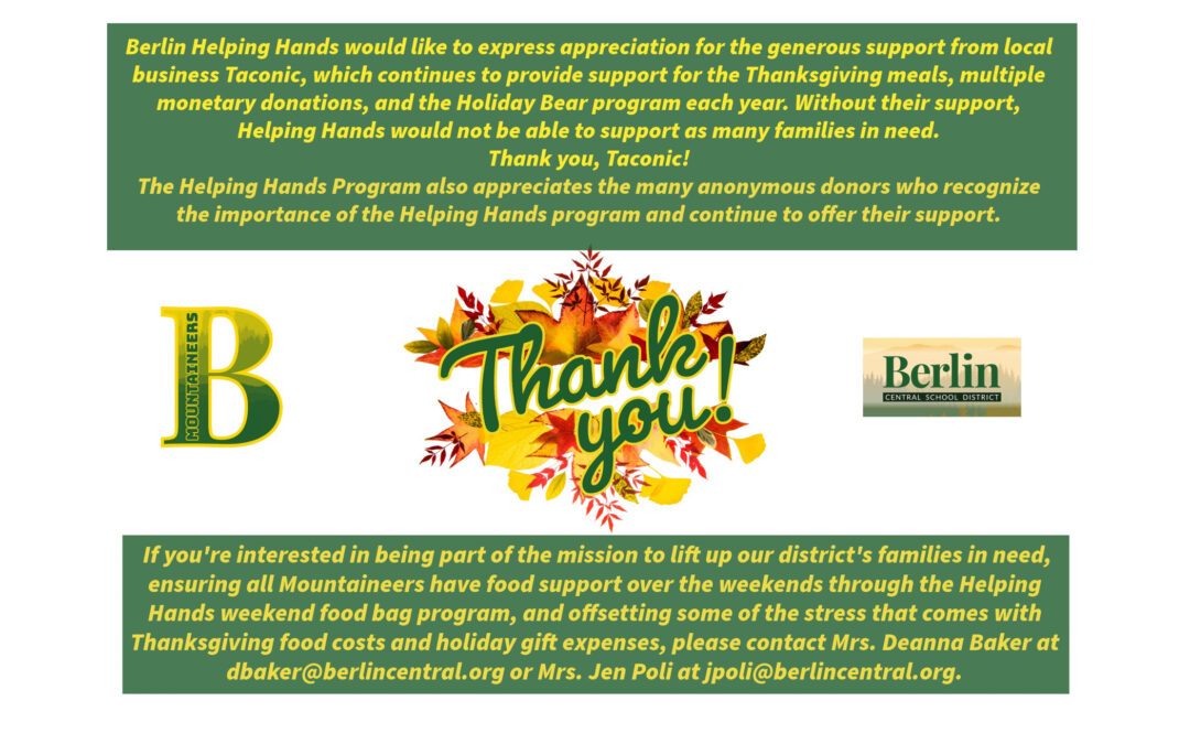 BCSD Helping Hands Notice