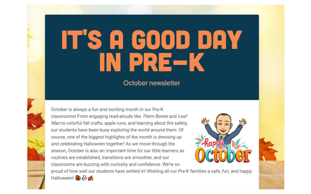 It’s a Good Day in Pre-K Newsletter – October 2025