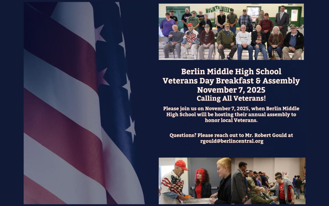 Berlin Middle High School Veterans Day Breakfast & Assembly November 7, 2025