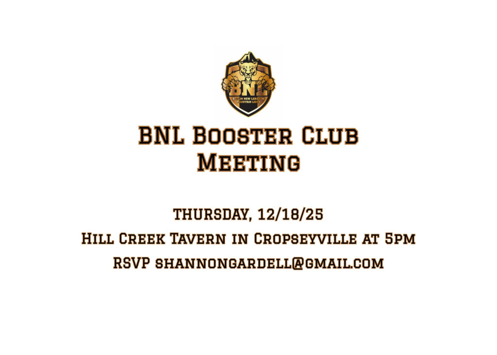 BNL Booster Club Meeting 12/18